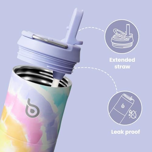 BOTTLE BOTTLE Insulated Water Bottle 24oz with Straw Lid and Handle Sports - color: Cotton Candy