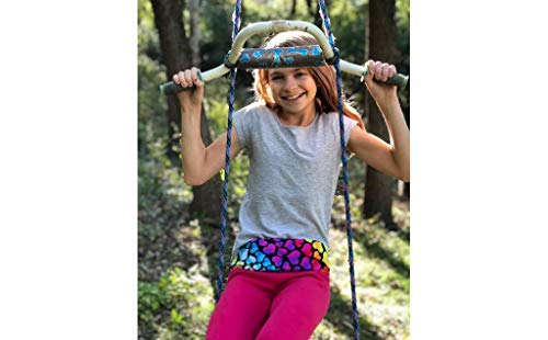 BANDI KIDS Pocket belt for Medical, Sports, Play Comfortable fit Adjustable waist pack, Made In USA - color: Neon Hearts