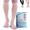 Doc Miller Calf Compression Sleeve for Petite Women & Men, 15-20 mmHg - color: Beige, size: Large