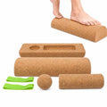 Cork Balance Board & Foot Roller Set, Ankle Strengthener for Yoga