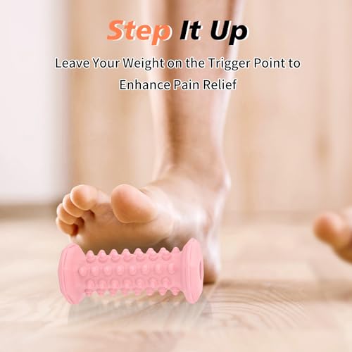 Pink Foot Massager Roller for Plantar Fasciitis, Arch Heel Pain Relief - color: 1-piece Pink