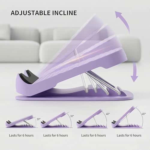 PROIRON Slant Board, Adjustable Calf Stretch Board, Thick Heel Pad for Comfort Stretching, Calf Stretcher Incline Board, Anti Slip Surface & Base for Safe Exercise, Ankle Heel Mobility, 10"x10" - color: Purple