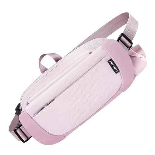TOPEAST Waist Pack Large Capacity Fanny Pack with Water Bottle Pocket - color: Pink