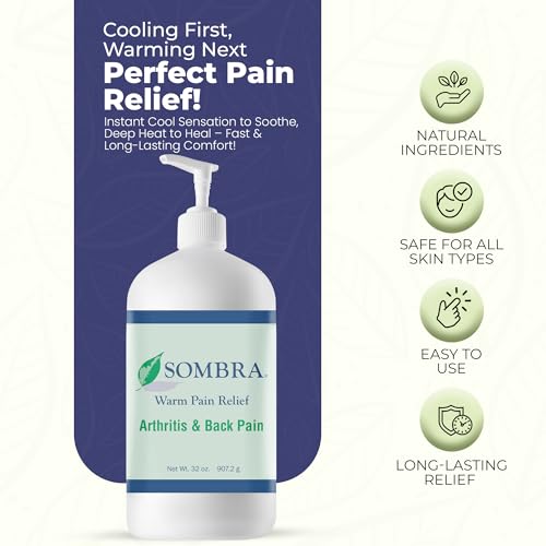 Sombra Warm Pain Relief 32 oz Pump for Arthritis, Back Pain & Pre-Exercise - size: 32 Ounce (Pack of 1)