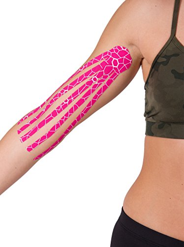 THERABAND Kinesiology Tape for Shoulder, Back & Knee, 2", Black/Grey - color: Black/Grey
