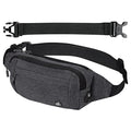 WATERFLY Small Fanny Pack Crossbody Lightweight Waist Bag for Woman Man - color: B-Grey