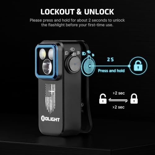 OLIGHT Oclip Pro Rechargeable EDC Clip-on Flashlight, Patriotic Flag - color: Patriotic Flag Engraved Edition