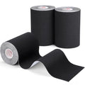 3 Pack Wide Kinesiology Tape, 4in x 5.5yd Athletic Tape, Black - color: Black - 4in
