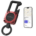 ExtreLife Keychain, Works with Apple Find My, Bottle Opener, Carabiner Car Key Chains with Gps Tracker - color: Red
