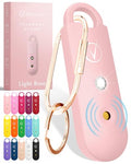 Vantamo Personal Alarm for Self Defense with Low Battery Notice, Strobe Light & Extra Loud 130 dB Double Speakers Safety Keychain Set for Women, Rechargeable Panic Button for Womens Self Defense - color: Light Rose