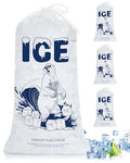 Ice Bags 5lb with Drawstring – 100 Count Durable Reusable Plastic Ice Storage Bags for Freezer, Parties, Ice Makers, Camping - size: 100PACK