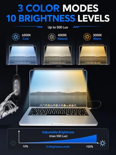 Laptop Monitor Light Bar with Clip USB LED Task Lamp No Screen Glare - size: For Laptop