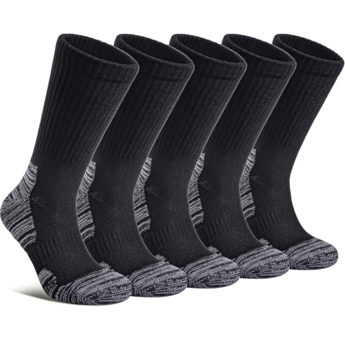 Running Hiking Socks for Women Compression Athletic Crew Socks - color: Black 02, size: 8-10