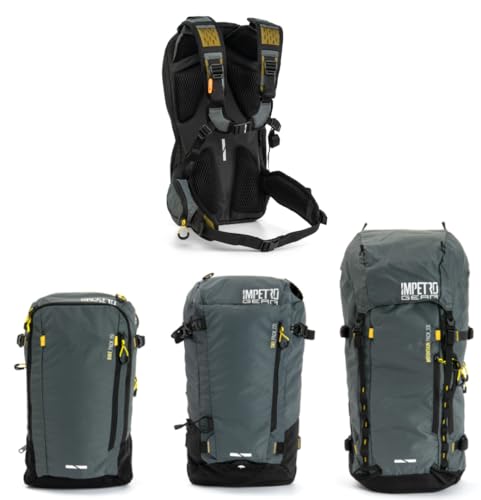 Travel Backpack (Set of 3) - Ski Snowboard Bag, Motorcycle Biking Back Pack & Mountaineering Backpack with Fully Compatible Base Unit - Hiking, Camping & Traveling Rucksack - Daypack for Outdoors - style: Trio Bundle