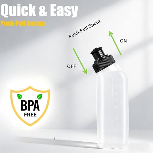 HECHZSO 2x10oz BPA-Free Water Bottles for the Running Hydration Belt, Fuel Belts Replacement Bottle Set for Marathon Walking Hiking Cycling Trail Skiing（2 Pack） - color: 2x10 oz Water Bottles