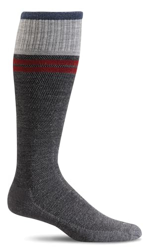 Sockwell Men's Sportster Graduated Compression Socks - color: Charcoal, size: Large-X-Large
