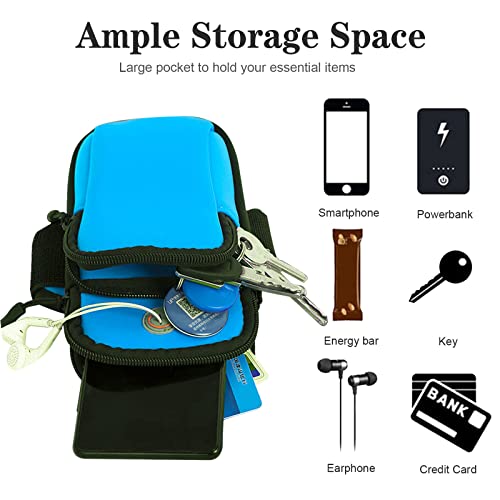 Phone Holder for Running Phone Armband Sleeve,iPhone 17 16 16e 15 14 13 12 11 Pro Max Xs Xr X 8 Plus Mini,Galaxy Ultra S26 S25 S24 S23 S22 Note 10 (BLU) - color: BLU