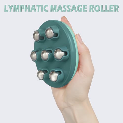 Lymphatic Massage Roller for Cellulite Remover Body Sculpting - Handheld Cellulite Massage Tool for Body Bloat Blood Circulation Lymphatic Drainage Green - color: Green