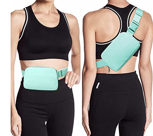 Fanny Belt Bag Waist Pack Crossbody Bags Bum Bag for Running Hiking Travel Workout Adjustable Strap for Women (light blue) - color: light blue