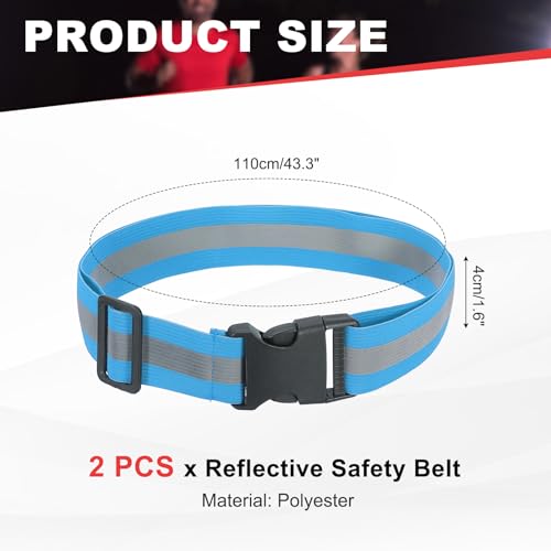 Reflective Safety Belt Adjustable - color: Light Blue