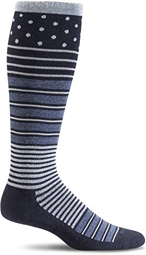 Sockwell Women's Twister Frim Graduated Compression Sock - color: Navy, size: Medium-Large