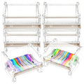 6 Pack Washi Tape Dispenser & Cutter, Transparent Desktop Multi Washi Masking Tape Storage Dispenser, Tapes Cutter, Tapes Roll Holder (Not Include Masking Tapes)