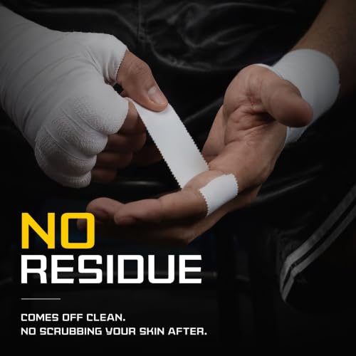 Hampton Adams Athletic Sports Tape, Very Strong, Easy Tear, No Residue - color: White (1 Inch)