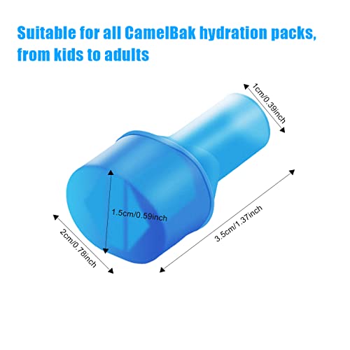 Big Bite Valve Replacement Mouthpiece Water Hydration Bladder Valve 4 Pack - color: Blue