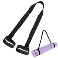 Cosmos Yoga Pilates Mat Strap - Looped Sling/Harness/Carrier Strap with Stretching Band Loops for Pilates, Exercises & Aerobics Mat Carrying - Soft & Durable Cotton, Black