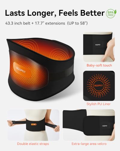 IKEEPFIT Portable Heating Pad for Back Pain Relief, FSA Eligible HSA Gift - color: A-black