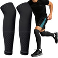 Aegend Soccer Leg Sleeves for Grip Socks, Compression Shin Guard Sleeves - color: Black, size: Large