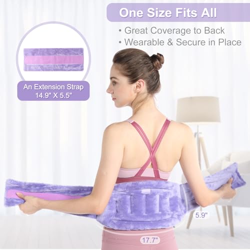 SuzziPad Microwave Heating Pad for Back & Lumbar Discomfort, Purple - color: Purple