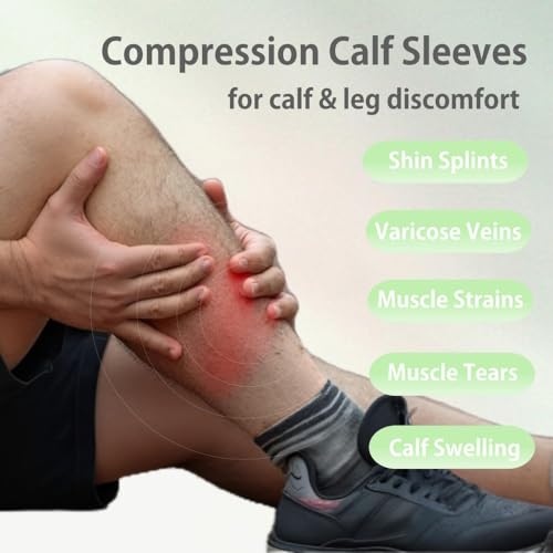 King Mills Plus Size Compression Calf Sleeves Men & Women XXL/XXXL, Blue - color: Blue