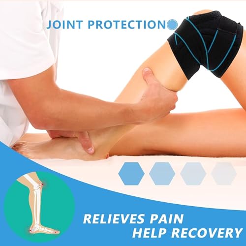 LAVAED Knee Brace with Side Stabilizers for Knee Pain, Adjustable Non Slip Open-Patella Compression Wrap Knee Support with Patella Gel Pads, for Man and Woman Sports Workout Gym Running Basketball - style: Plus Size(22.4"~26.1")