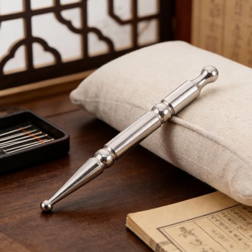 Acupuncture Pen Acupressure Pen for Facial Massage Manual Reflexology Tool Trigger Point Therapy Deep Tissue Massager for Face Neck Back Portable 4.72in
