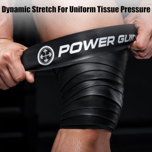 POWER GUIDANCE Muscle Floss Bands - Compression Bands - Mobility & Recovery Bands - for Improving Movement, Increasing Circulation & Reducing Soreness - color: Black and Red Combo (2)