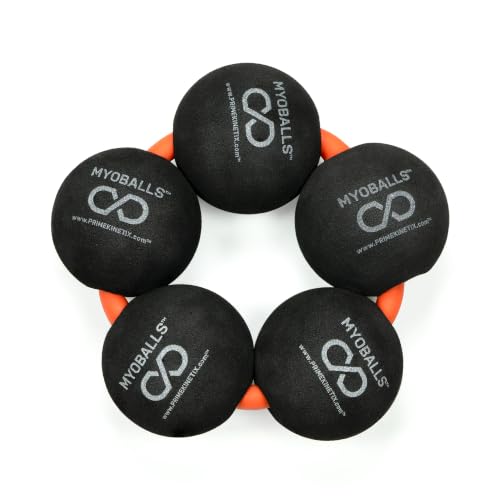 PRIMEKINETIX MyoBalls Foam Roller - Foam Rollers for Muscles, Enhanced Mobility, Deep Tissue & Full Body Massage, Trigger Point Therapy, for Athletes & Active Lifestyles, 1 Set of 5 Balls, Black - size: MyoBalls Pro 5