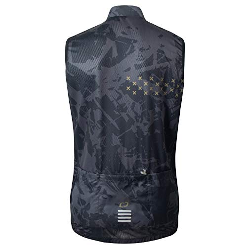 CATENA Men's Windbreaker Vest Windproof Sleeveless Jacket Visibility Safety Gilet Super-Light Coat Active - color: Black, size: Medium