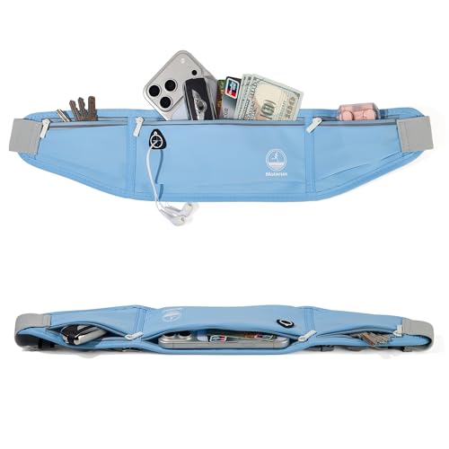 Slim Running Belt Fanny Pack, Phone Holder Waist Pack Money Belt - Blue - color: X Blue