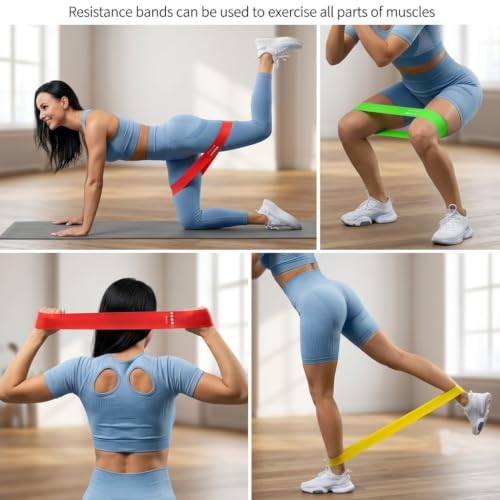 SUYU Resistance Loop Bands Set of 5, Heavy Duty Latex Exercise Bands