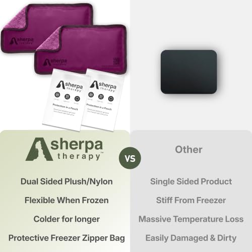 Flexible Hot and Cold Gel Pack Small 5" x 10", 2 Pack - size: Small (2 pack), style: Purple