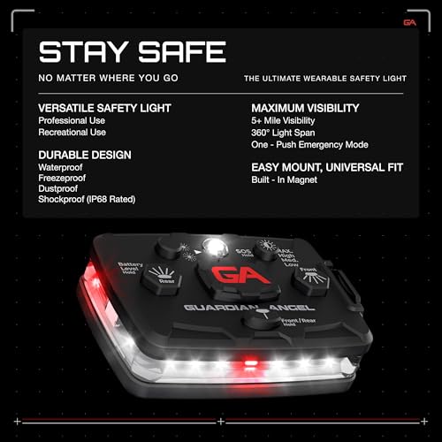Guardian Angel Elite Safety Light - White Front & White/Red Rear - color: White/White/Red, size: 1-Pack