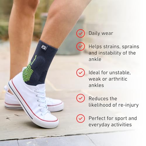Neo-G Title Active Plus Ankle Brace with Silicone – Black & Green – SMALL - size: Small