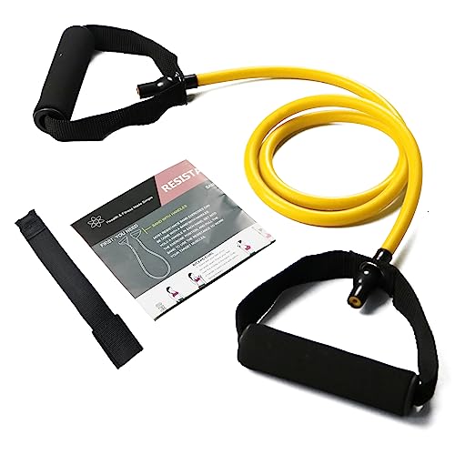 Resistance Bands with Handles, Exercise Bands with Handles, Door Anchor - color: Yellow-10lbs