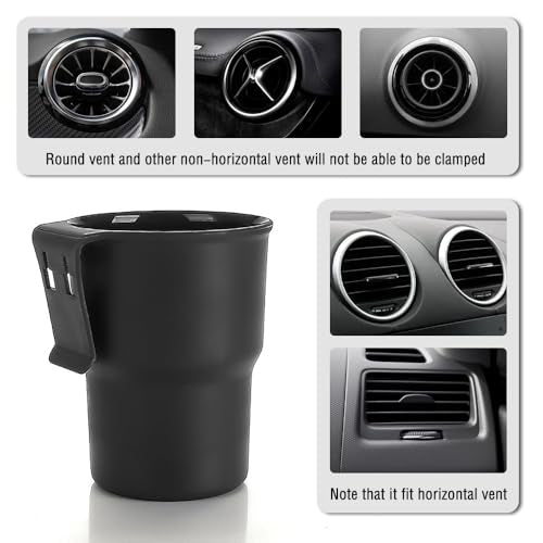 Hanging Cup Holder with 2 Kinds of Hooks,Multi-Function Car Cup Holder Organizer Car Trash Can on Air Vents or Car Window Cup Holder for Drinks,Glasses Holder,Pen