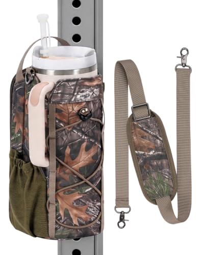 sportsnew Magnetic Water Bottle Holder for 40oz Tumbler Gym Hiking Sport - color: Woodland Camo -Magnetic