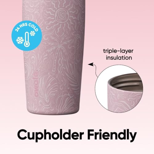 Owala FreeSip Sway Stainless Steel Water Bottle 30 oz Coastal Bohemian - color: Coastal Bohemian, size: 30 Ounces