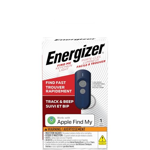 Energizer Find Me Keychain Light, Apple Find My Bluetooth Tracker, Blue - color: Blue