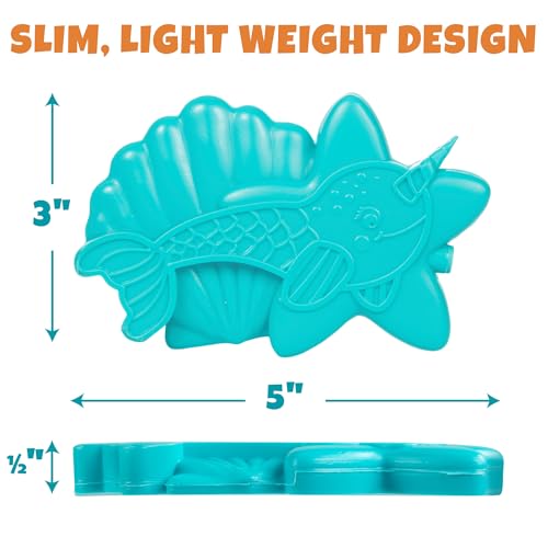 Kids Hard Ice Packs (3 PK) Slim Lightweight Reusable Cooler Freezer Packs- Long-Lasting Chillers Keep Food Fresh for Hours- Durable Leak-Proof Design for Boys Girls Back To School- BPA Free, Food Safe - color: Narwhal