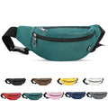 Viqueen Fashion Large Fanny Waist Pack Crossbody Belt Bag for Women and Men,Lightweight Bag with Zipper and Pockets for Running and Sports,Water Resistant,Hands Free Phone Carrying(Green) - color: Green-Lightweight